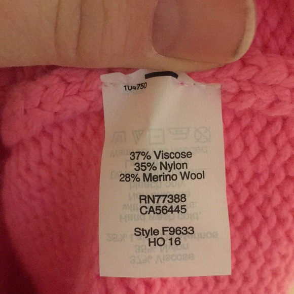 J. Crew Factory hot pink sweater - Picture 5 of 5